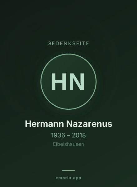 Gedenkportrait von Hermann Nazarenus