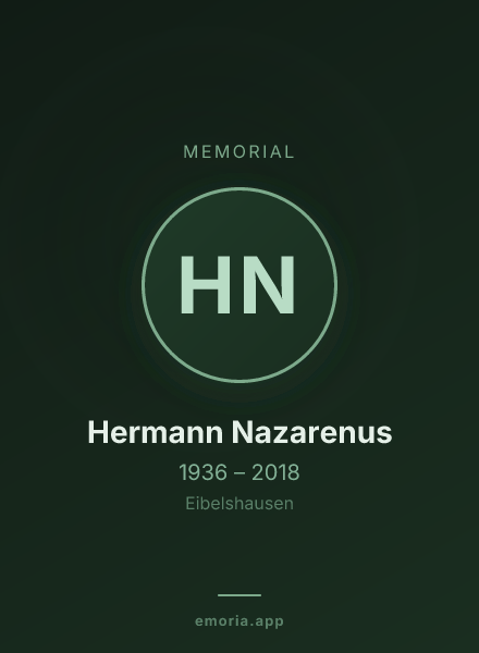 Memorial portrait of Hermann Nazarenus