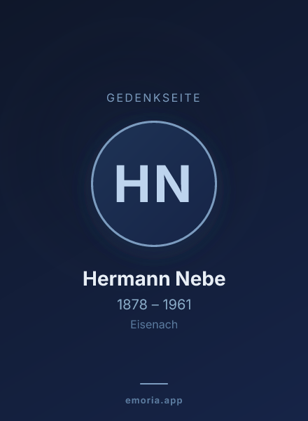 Gedenkportrait von Hermann Nebe