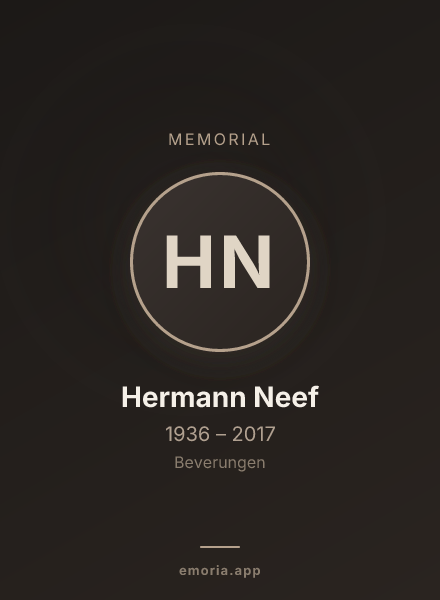 Memorial portrait of Hermann Neef