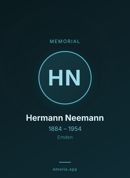 Memorial portrait of Hermann Neemann