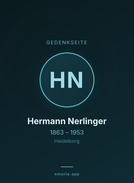 Gedenkportrait von Hermann Nerlinger