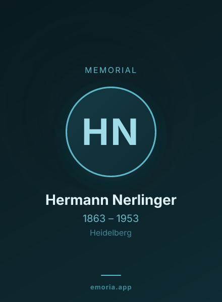 Memorial portrait of Hermann Nerlinger