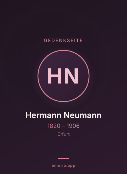 Gedenkportrait von Hermann Neumann