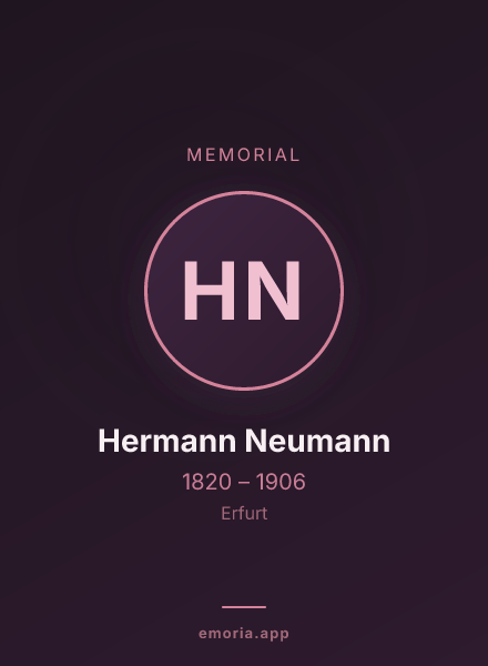 Memorial portrait of Hermann Neumann
