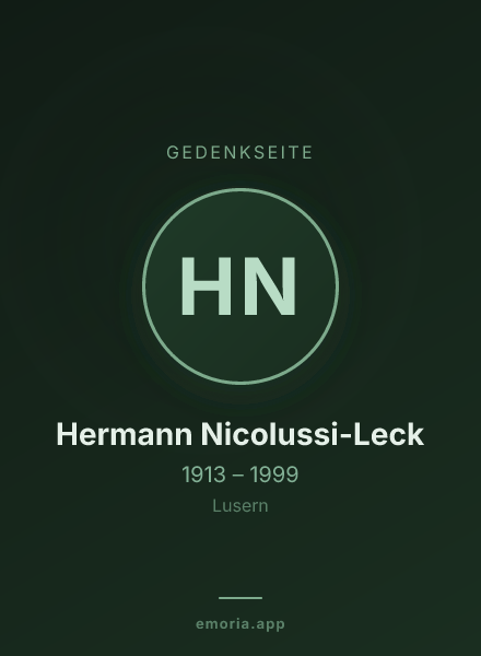 Gedenkportrait von Hermann Nicolussi-Leck