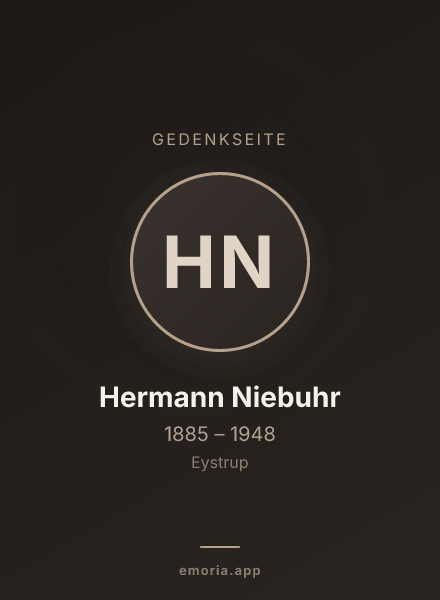 Gedenkportrait von Hermann Niebuhr
