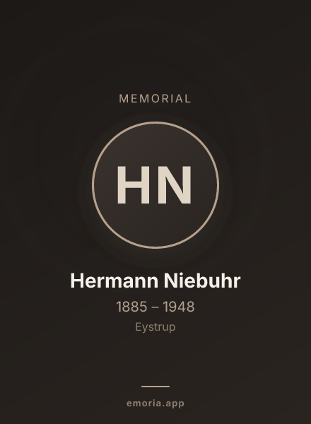 Memorial portrait of Hermann Niebuhr