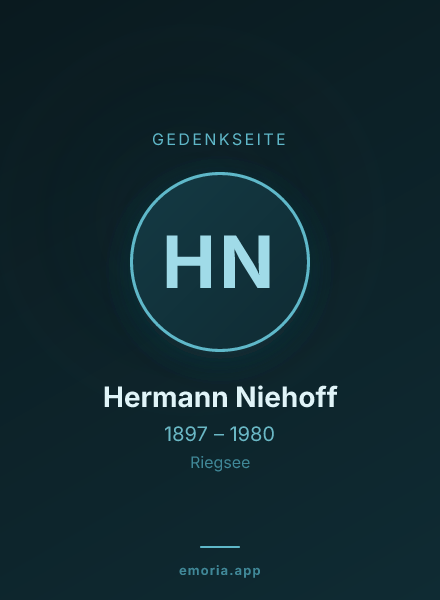 Gedenkportrait von Hermann Niehoff