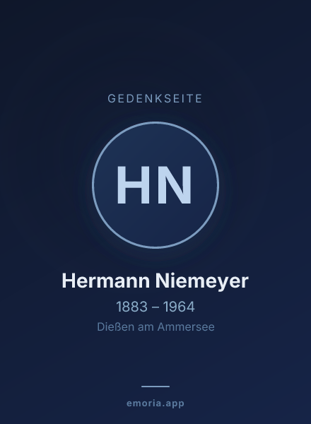 Gedenkportrait von Hermann Niemeyer