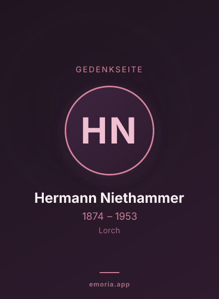 Gedenkportrait von Hermann Niethammer