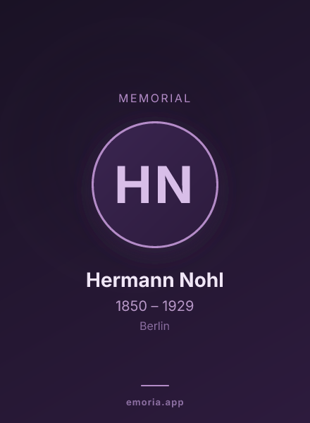 Memorial portrait of Hermann Nohl