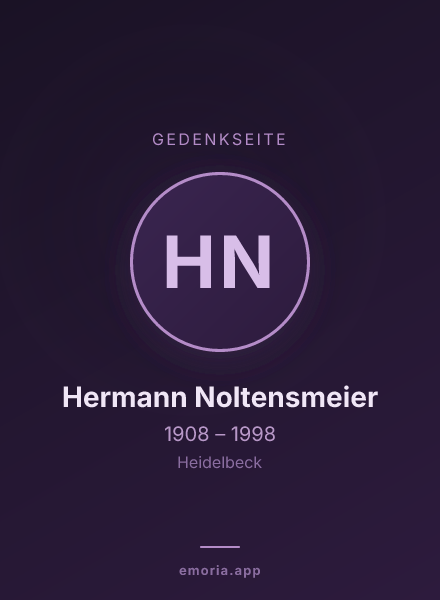Gedenkportrait von Hermann Noltensmeier