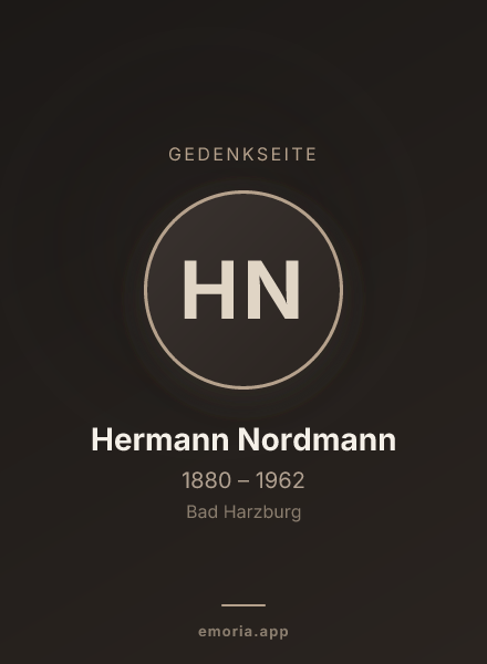 Gedenkportrait von Hermann Nordmann