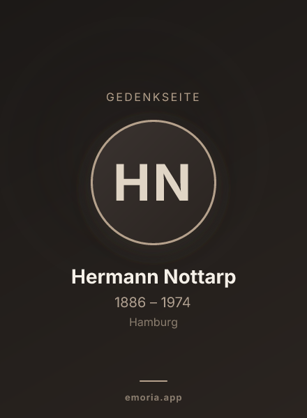 Gedenkportrait von Hermann Nottarp
