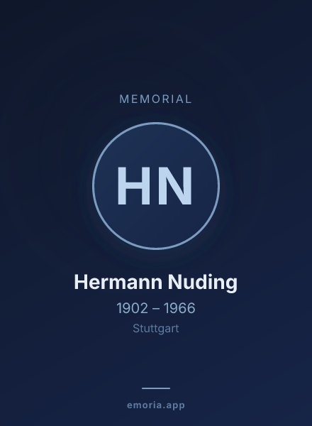 Memorial portrait of Hermann Nuding