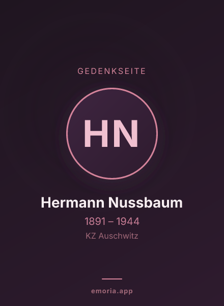 Gedenkportrait von Hermann Nussbaum