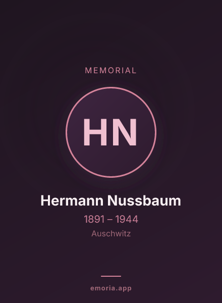 Memorial portrait of Hermann Nussbaum
