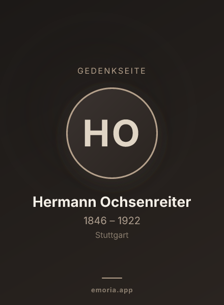 Gedenkportrait von Hermann Ochsenreiter