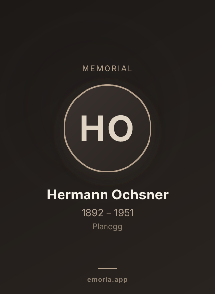 Memorial portrait of Hermann Ochsner