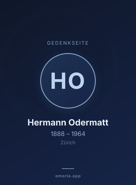 Gedenkportrait von Hermann Odermatt