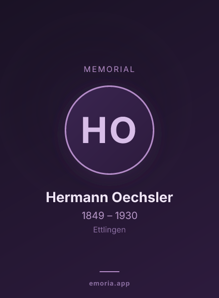Memorial portrait of Hermann Oechsler