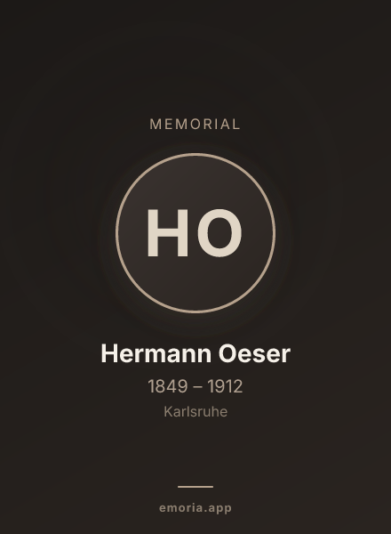 Memorial portrait of Hermann Oeser