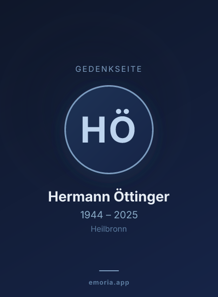 Gedenkportrait von Hermann Öttinger