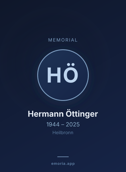 Memorial portrait of Hermann Öttinger