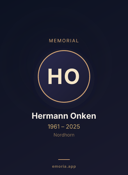 Memorial portrait of Hermann Onken