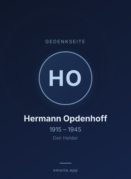 Gedenkportrait von Hermann Opdenhoff