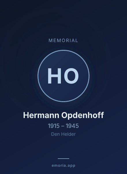 Memorial portrait of Hermann Opdenhoff