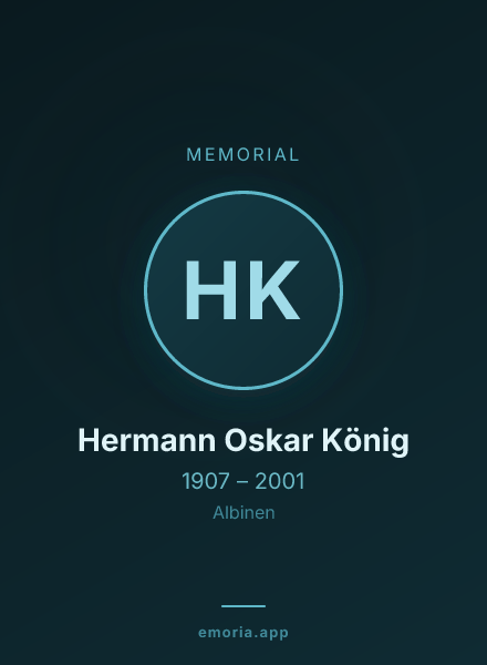 Memorial portrait of Hermann Oskar König