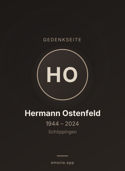 Gedenkportrait von Hermann Ostenfeld