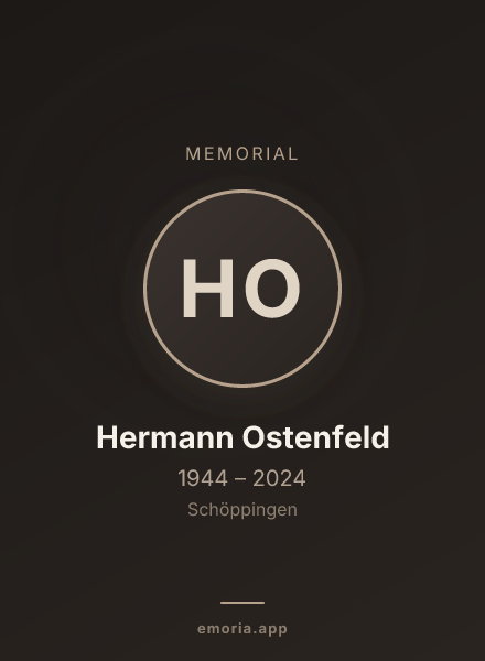 Memorial portrait of Hermann Ostenfeld