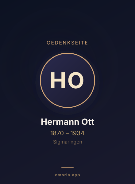 Gedenkportrait von Hermann Ott