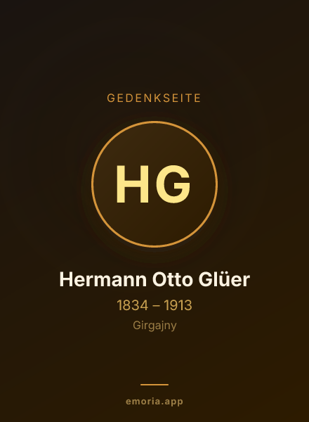Gedenkportrait von Hermann Otto Glüer