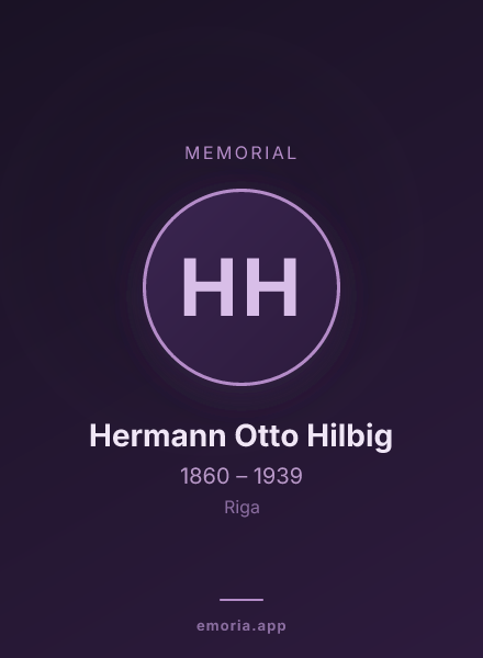 Memorial portrait of Hermann Otto Hilbig
