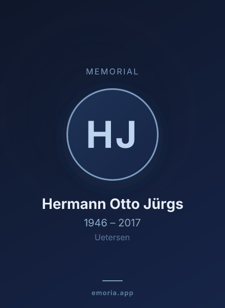 Memorial portrait of Hermann Otto Jürgs