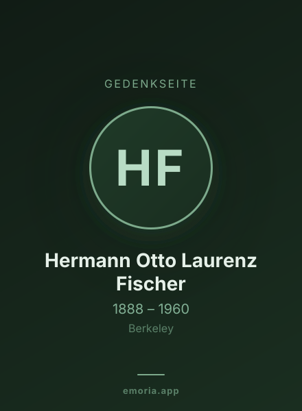 Gedenkportrait von Hermann Otto Laurenz Fischer