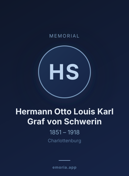 Memorial portrait of Hermann Otto Louis Karl Graf von Schwerin