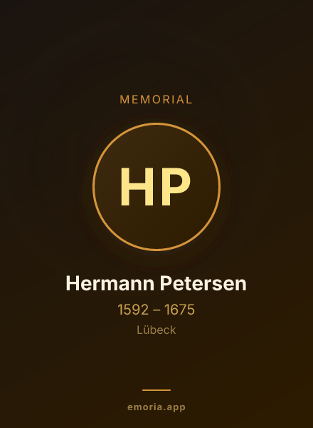 Memorial portrait of Hermann Petersen