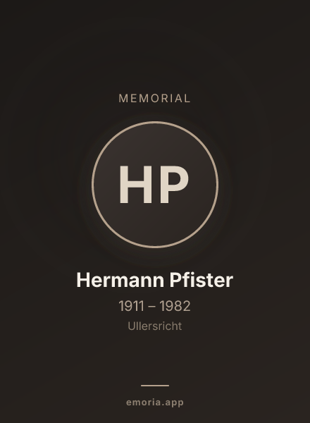 Memorial portrait of Hermann Pfister