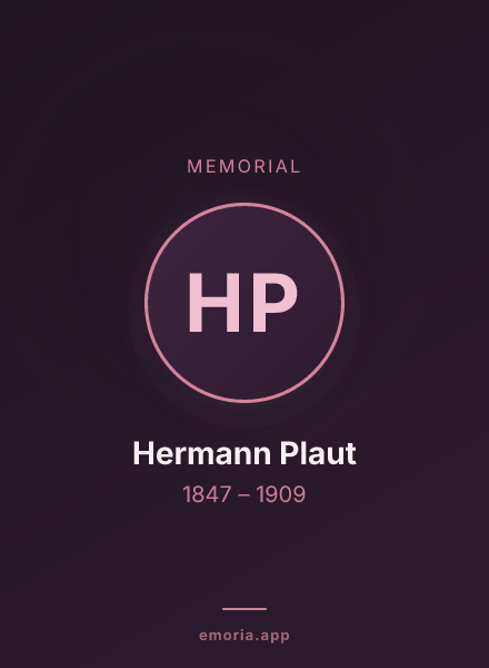 Memorial portrait of Hermann Plaut