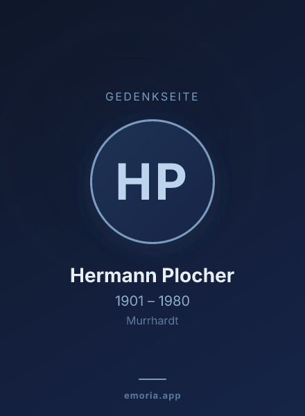 Gedenkportrait von Hermann Plocher