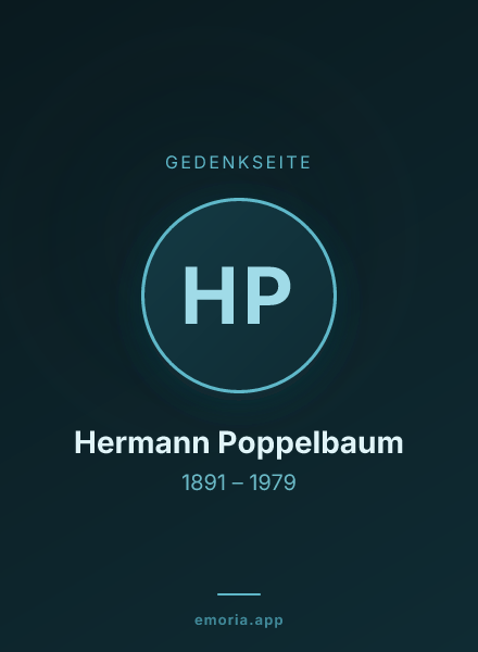 Gedenkportrait von Hermann Poppelbaum