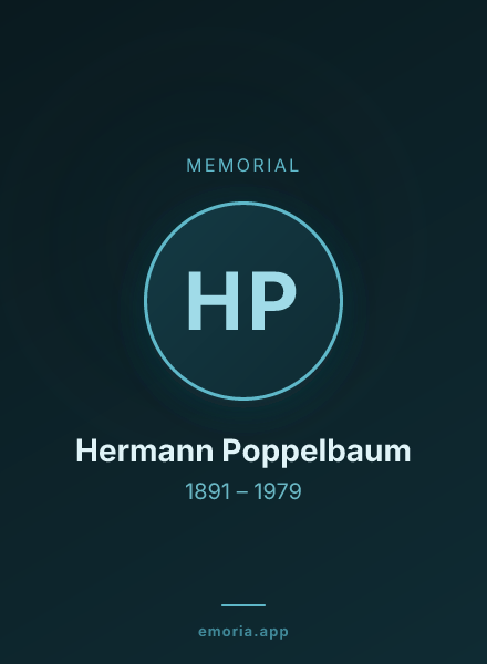 Memorial portrait of Hermann Poppelbaum