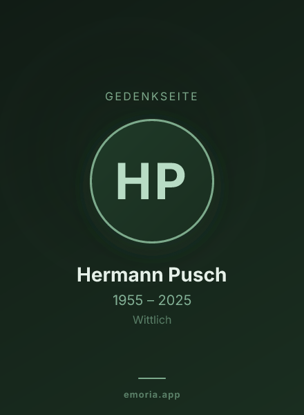 Gedenkportrait von Hermann Pusch