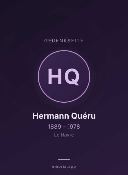 Gedenkportrait von Hermann Quéru