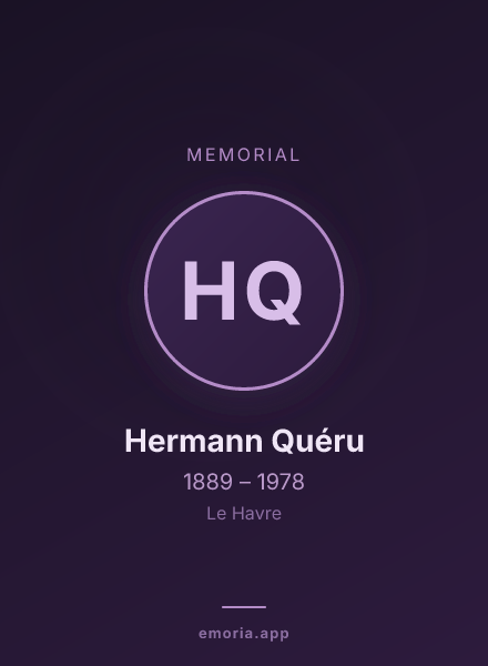 Memorial portrait of Hermann Quéru